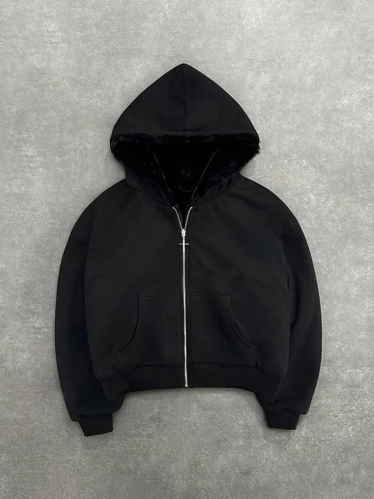 Europe, America, autumn and winter, the new hoodie with leopard print on both sides is fashionable and personalized..