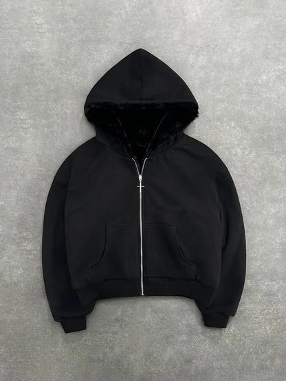 Europe, America, autumn and winter, the new hoodie with leopard print on both sides is fashionable and personalized..