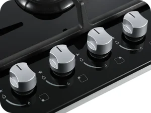 ‌58cm Gas Hob | 4 Burner Dual Fuel (NG/LPG) 8060W Auto Flame Shut-off & Tempered Glass Surface | Built-in/Freestanding 220-240V.