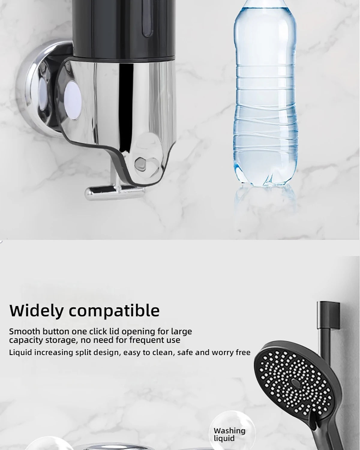 Badezimmer wandmontierter manueller Flüssigseifenspender Seifenspender Shampoo-Spender Hotelbad/WC-Zubehör