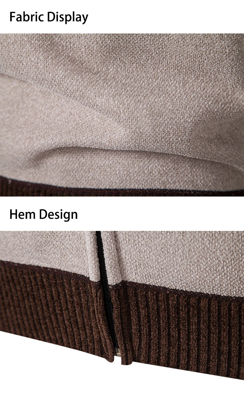 Sweater Cardigan Knitted Men's Clothing Korean Style Long Sleeve Fleece Warm Overcoat Baseball Jumper New Wool Sweatercoat.