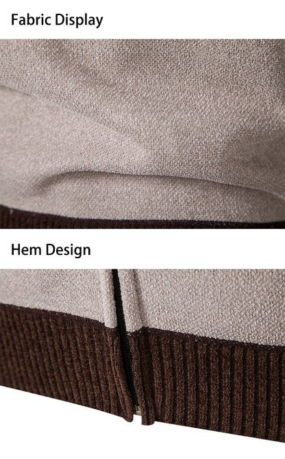 Sweater Cardigan Knitted Men's Clothing Korean Style Long Sleeve Fleece Warm Overcoat Baseball Jumper New Wool Sweatercoat.