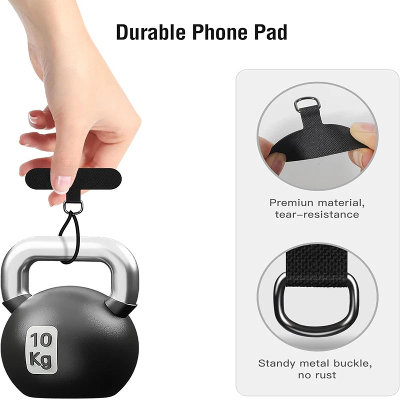 Universal Mobile Phone Lanyard Straps Gasket Anti-lost Nylon Detachable Phone Hanging Cord Patch Replacement Sling Tether Pad.