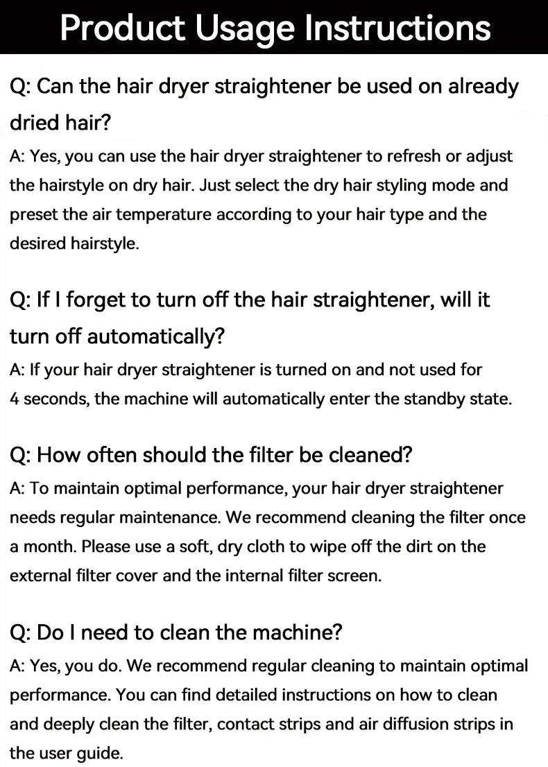 2-in-1 Hair Straightener and Dryer Combo - Negative Ion Heating Flat Iron for Quick, Long - Lasting Hair Styling at Home，salon.