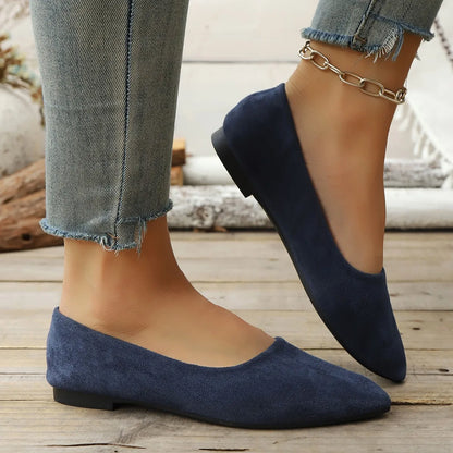 Women's Pointed Toe Ballet Flat Shoe Spring/autumn Fashion Slip on Loafers Outdoor Comfortable  Casual Flat Shoes for Women.