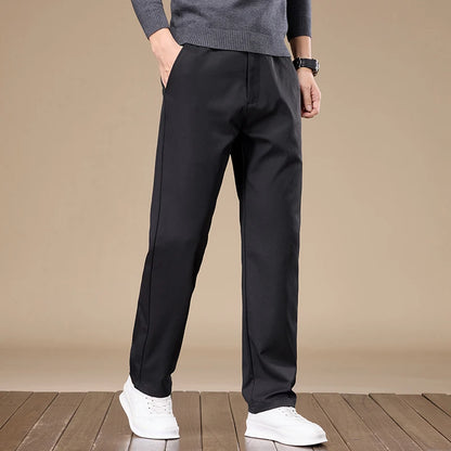 Men's Slim-Fit Straight-Leg Casual Trousers for Young and Middle-Aged Men - New Autumn Collection.
