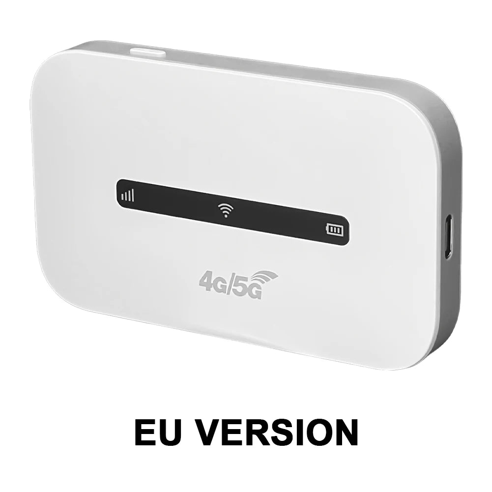 4G LTE Portable WiFi Hotspot Support 8 To 10 Users 150Mbps Wireless Internet Router with SIM Card Slot Pocket Mobile Hotspot.