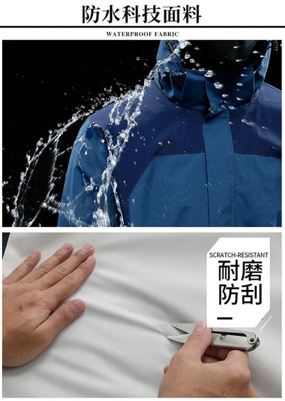 2024 Spring/Autumn Men's Windbreaker Outdoor Windproof Waterproof Mountaineering Multi Pocket Durable Hoodie Jacket Men's Coat.
