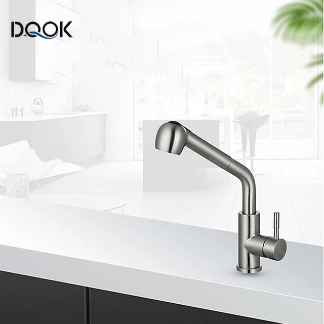 Kitchen Faucet Black Kitchen Tap  Pull Out  Kitchen Sink Mixer Tap Brushed Nickle Stream Sprayer Head Chrome Kitchen Water Tap