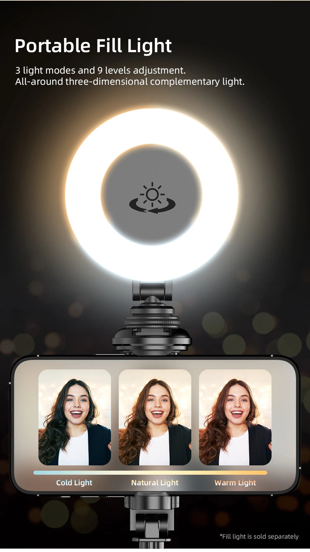 Selfie Stick with Wireless Bluetooth Remote, Portable 72 Inch Aluminum Alloy Selfie Stick Phone Tripod for iOS Android Cellphone.