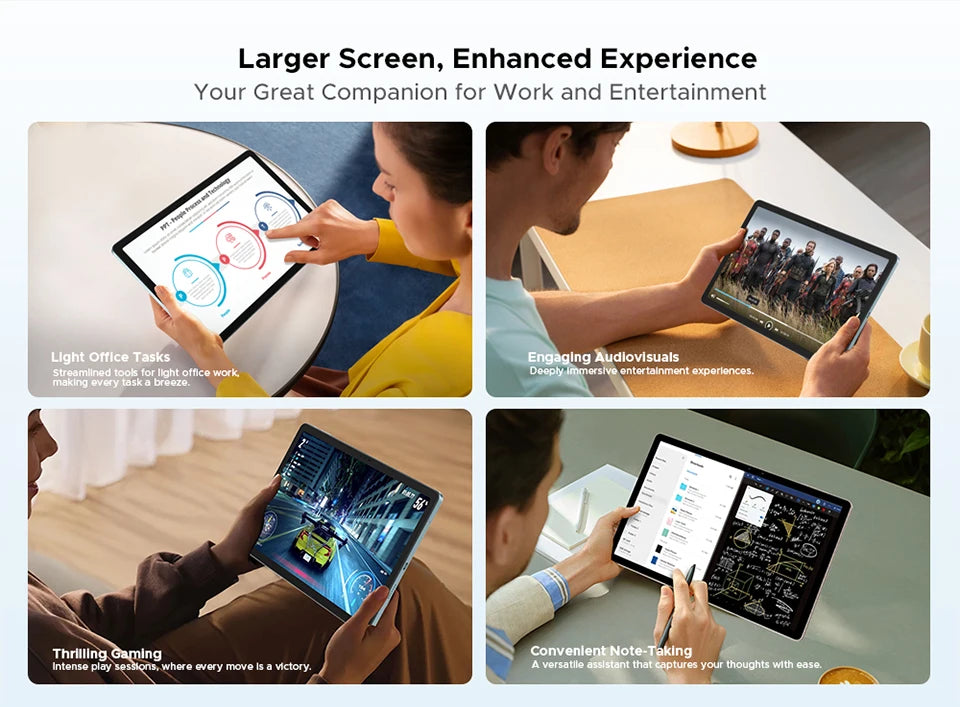 DOOGEE Tab E3 Tablet 11" Screen Android 15 Gemini AI 7.5mm Ultra-thin 32GB (8+24) 256GB Dual Speakers 8800mAh Battery Smart Pad.