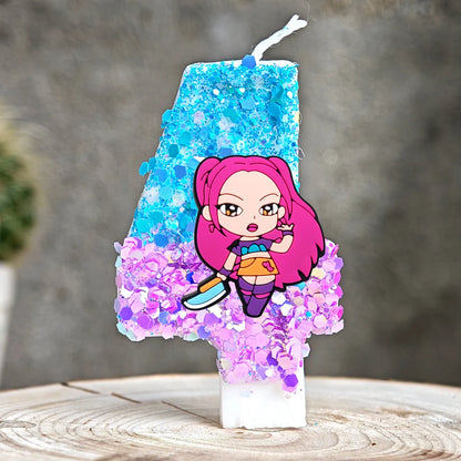 Heißer Kpop Dämon Jäger Thema Kerze 3D Nummer 0-9 Kinder Geburtstag Kuchen Dekoration Baby Dusche Anime Party liefert Geschenke