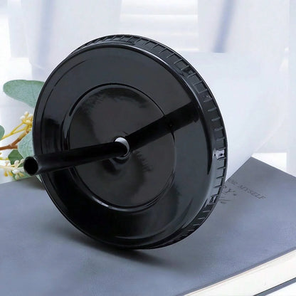 5pcs 24oz Transparent Reusable Tumblers With Black Lids and Straws Iced Coffee Water Bottle Cold Smoothie Cups For Parties Drink.