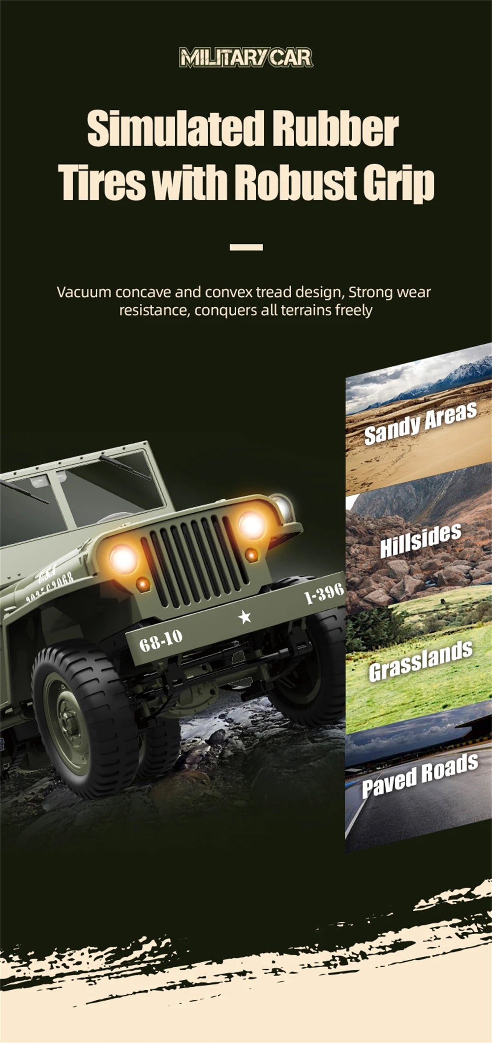 JJRC C8815 RTR 1/10 2.4G 4WD RC Car Off-Road Climbing LED Light Optional Winch Canopy Metal Frame Rock Crawler Vehicles Models.