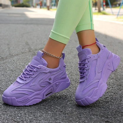 Women Sneakers New Fashion Mesh Breathable Tennis Girl Platform Shoes for Women Outdoor Comfortable Lightweight Sneakers Women.
