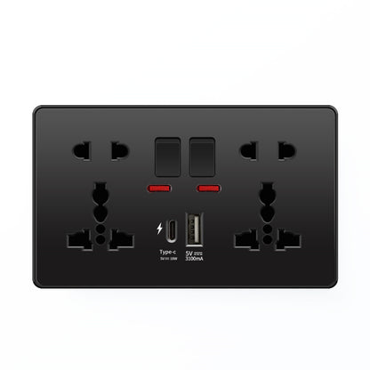 18 W Typ-C-Stecker, Schnellladung, UK 13 A USB-Wandsteckdose, Steckdose mit 3,1 A USB C, universelles Dual-5-Pin-Steckdosenpanel.