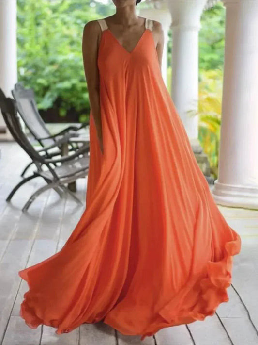 Sommer Frauen Boho Kleid Mode Spaghetti Strap Schwarz Ärmelloses Strand Party Casual Langes Kleid für Frauen Robe Neue 2023