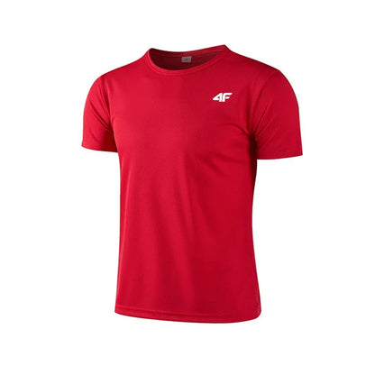 Men's Summer Exercise Trainning T-shirt High Quality Breathable Quick Dry Short Sleeved Top Marathon Gym Fitness Basketball Tees.