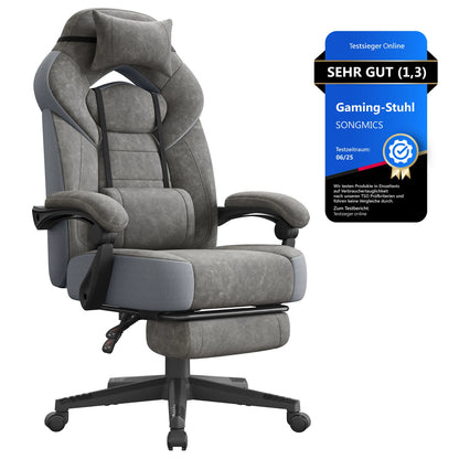 SONGMICS Gaming-Stuhl, Bürostuhl, Computerstuhl, ergonomisches Design, mit Fußstütze