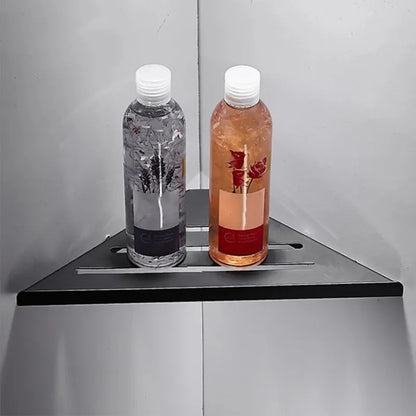 Badezimmerregal, Eck-Duschregal, ohne Bohren, Eck-Organizer aus Edelstahl 304, Aufbewahrung, robustes, hohles Shampoo-Regal