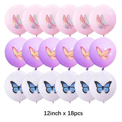 Schmetterling Mädchen Geburtstag Party Einweggeschirr Fee Rosa Pappteller Tassen Serviette Tischdecke Geburtstag Party Dekorationen.