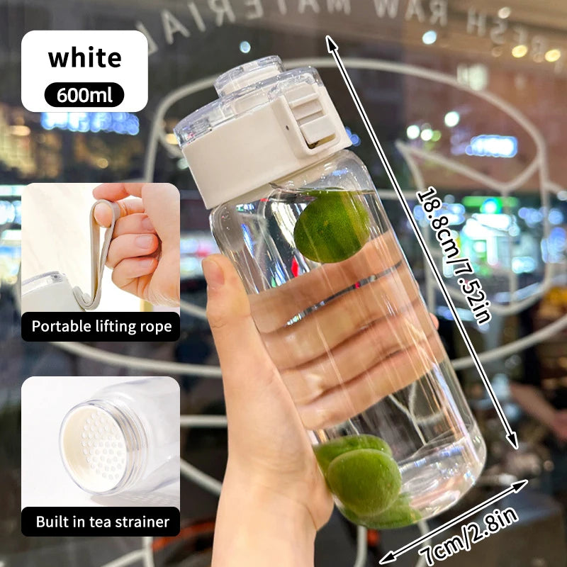 400/600/800ML Large Capacity Sports Water Bottle Leak Proof Plastic Cup Drinking Outdoor Travel Portable Gym Fitness Jugs.