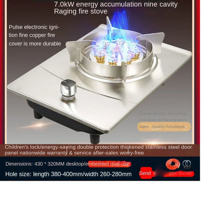 7kw Gas Cooktop Single Stove Household Liquefaction Gas Stove Single Coal Desktop Embedded Single Gas Stove 4.5 KW/5.2kw/