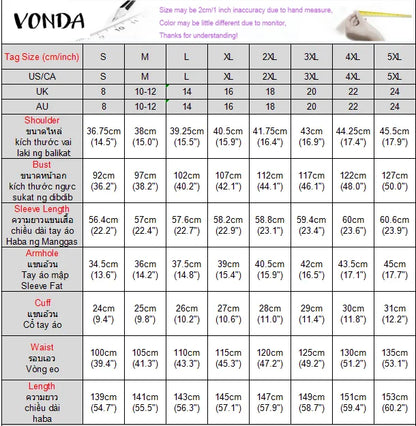 Plus Größe VONDA Frauen Lange Maxi Roben Kleid 2024, Elegante Chinesische Stil Bowknot Stehkragen Party Schlitz Sommerkleid Vintage Vestidos.