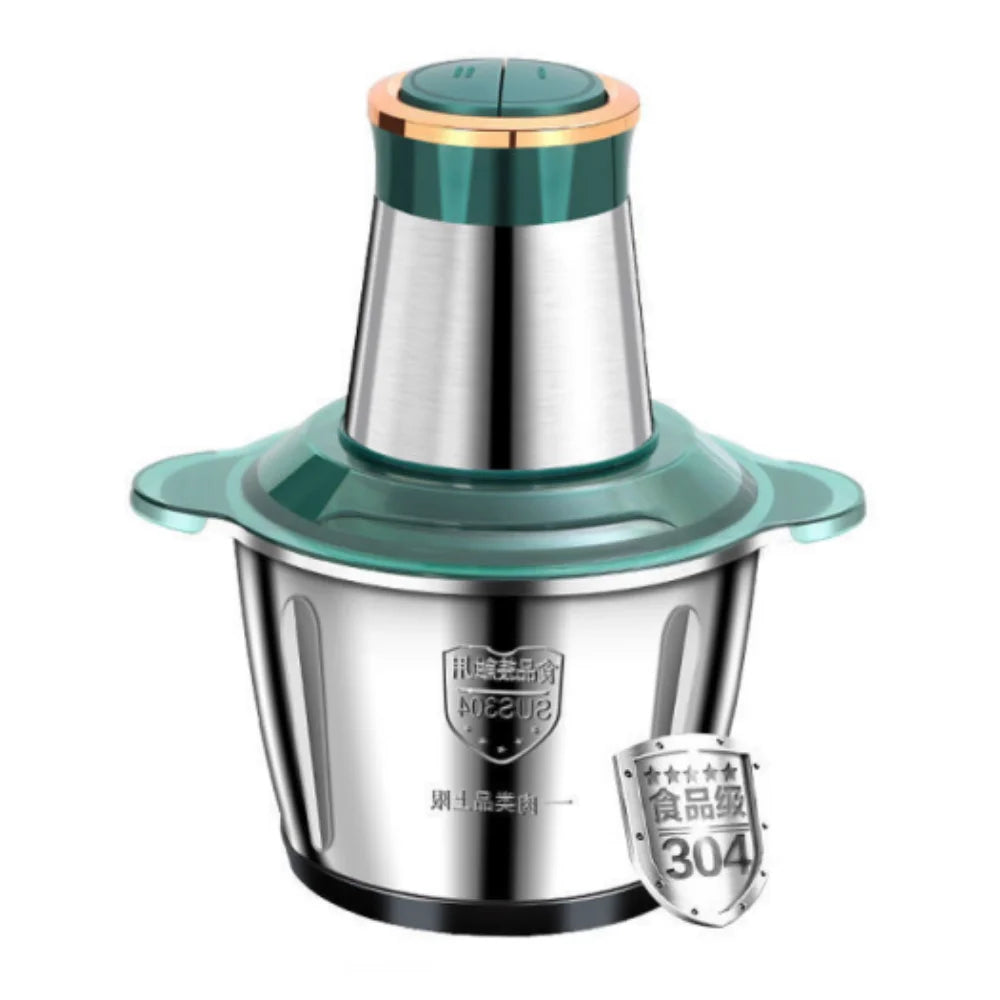 2L Meat Grinder Kitchen Chopper Electric Meat Grinders Stainless Steel Vegetable Food Processor Blender Mixer Garlic Crusher.