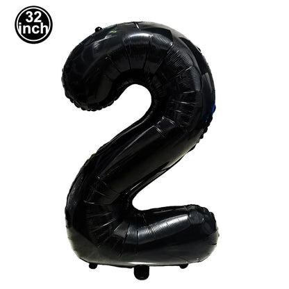 Blauer Ballon mit großen Zahlen, 32 Zoll, 0, 1, 2, 3, 4, 5, 6, 7, 8, 9, Geburtstag, Bachelorette-Luftballons, Figur, Golob-Party-Ballon-Dekoration