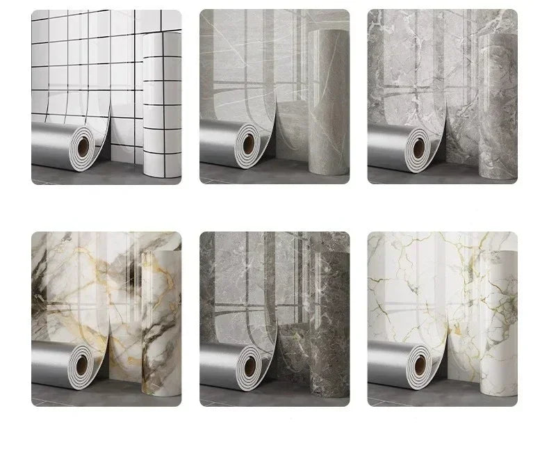 Marble Peel and Stick Wall Panels Removable Self-Adhesive Wallpaper for Kitchen Bathrooms Showers and Flooring Living Room Decor