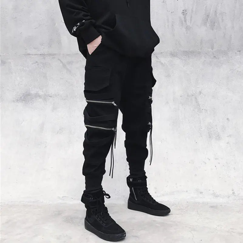 2025 new men's workwear pants, European and American men's loose straight casual pants, men's workwear pocket pants S-XXXL.