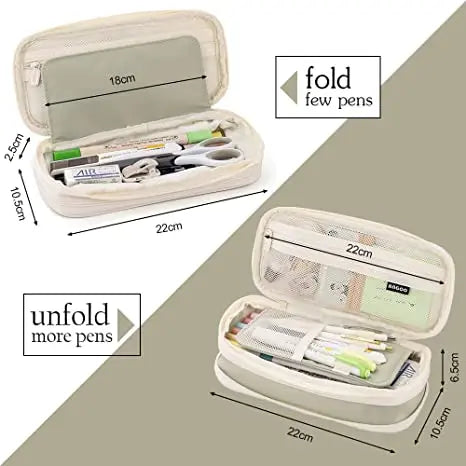 Lila Federmäppchen, großes Fassungsvermögen, Stifttasche, doppellagig, für Studenten, Beutelhalter, Box, Büro, Schreibwaren, Schulanfang.