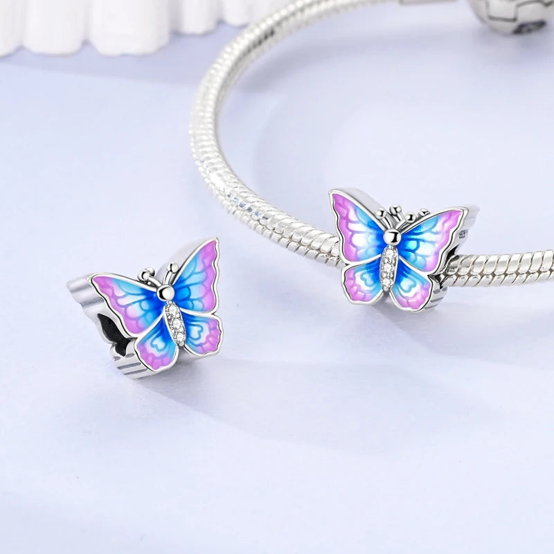 Fit Original Bracelet 925 Silver Butterfly and Sunflower Heart Shape Charms Beads For Women Jewelry Making Fashion Pendant
