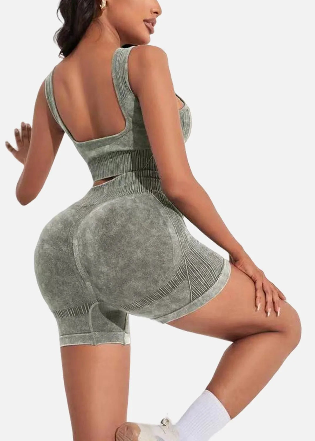 Yoga Sport Outfit For Woman Fitness Women's Two Pieces Short Pant Sets Suits Tracksuit Sportswear Woman Gym Yoga Workout Clothes