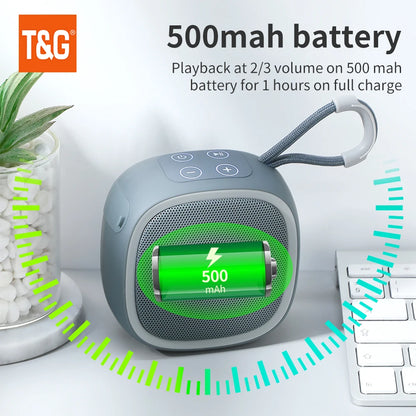 Bluetooth Speaker TG659 Mini Portable Wireless Powerful Speakers TWS BT 5.3 Sound Box HIFI Loudspeaker Supports TF Card Radio.