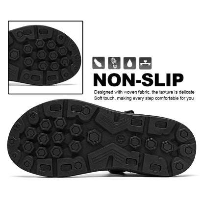 Summer Men's Sandals Outdoor Wadable Man Yoga Mat Insole Gladiator Open Beach Slippers Antiskid Durable Flat Men Shoes.