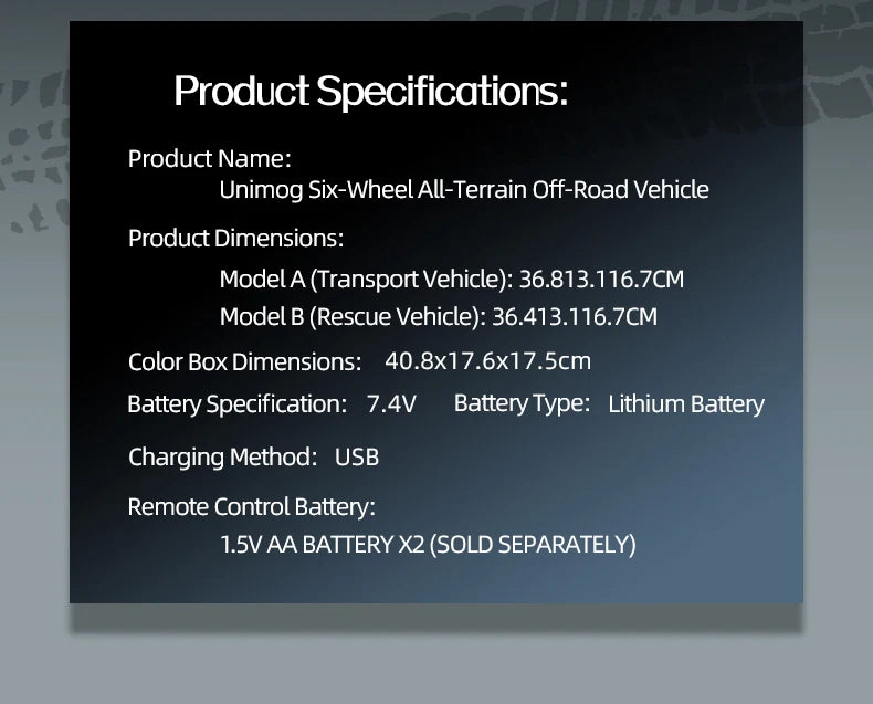 C8823 6WD RC Car 1/18 Off-road Remote Control Vehicle 2.4G High Speed Climbing Transport Rescue Crawler Model Toys for Children