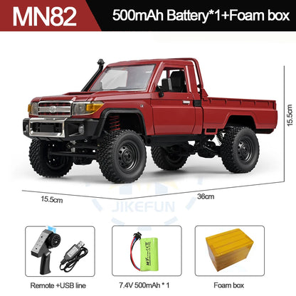 MN82S RC Crawler 1/12 Full Scale LC79 RC Pickup Short Truck 4WD Remote Control Climbing Off-road Car Toys for Kids Adults Gifts