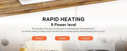 NOXTON White/Black Induction Hob Plug in, (UK:2800W/EU:3500W) 4 Zones with 1 Grill Zone, 60CM Touch, Safety Lock,Ceramic Glass.