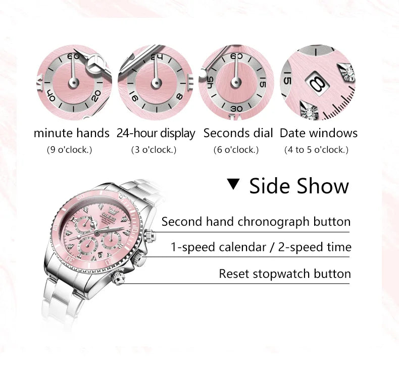 OLEVS 5632 Womens Watch Elegant Luxury Quartz Watch Zircon Scale Waterproof Luminous Automatic Date Ladies Watch Gifts Original.
