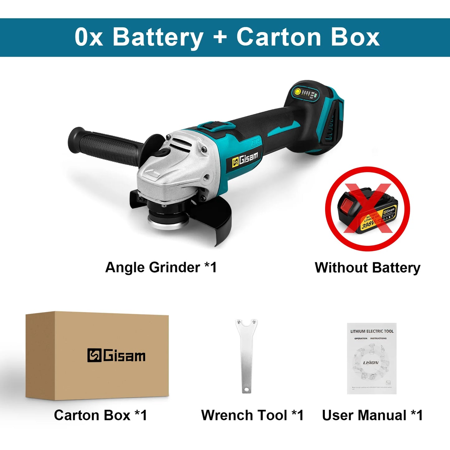GΣ 125 mm bürstenloser elektrischer Winkelschleifer mit variabler Geschwindigkeit, M14-Schneidemaschine, Holzbearbeitungswerkzeug für Makita 18 V Akku-Stift