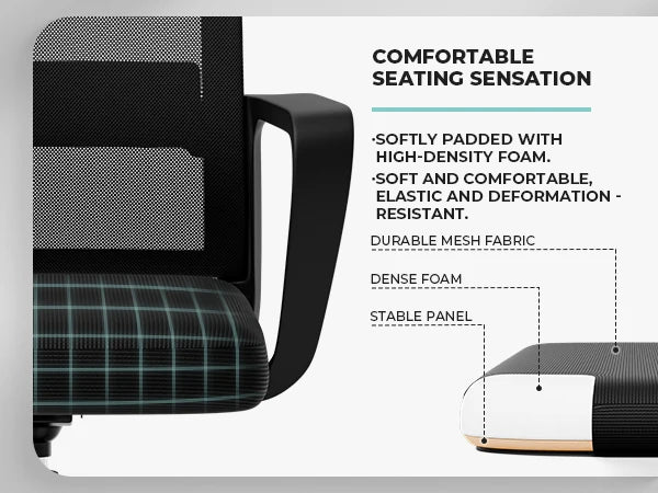 Sukida Bürostuhl, ergonomischer Mesh-Gaming-Stuhl mit mittlerer Rückenkissen, Lordosenstütze für die Arbeit zu Hause und im Schlafzimmer