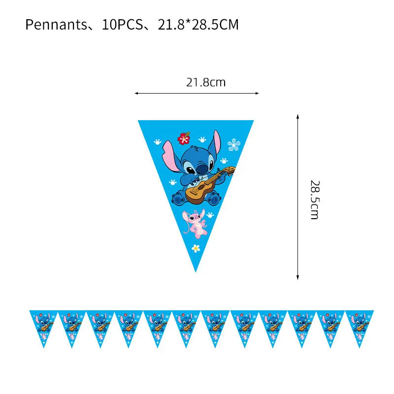Disney Stich Geburtstag Dekorationen Einweg Geschirr Teller Serviette Stroh Tischdecke Folie Ballon Party Liefert Kinder Geschenke.