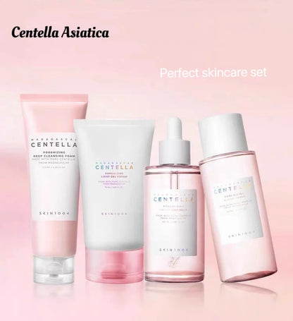 Korean Centella Original Products Pink Salt Fresh Ampoule Toner Facial Serum Cleanser and Moisturiser Cream Skincare Full Set.