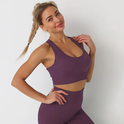 Solid Color seamless gym Yoga Set Legging +sport bra+short+long sleeves Tracksuit  Women Gym Suit Comprehensive Training Jogging