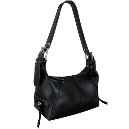 Y2K Style Shoulder Bag For Women Trendy Motorcycle Handbag Minimalist Shoulder Purse For Girls Street Wear.