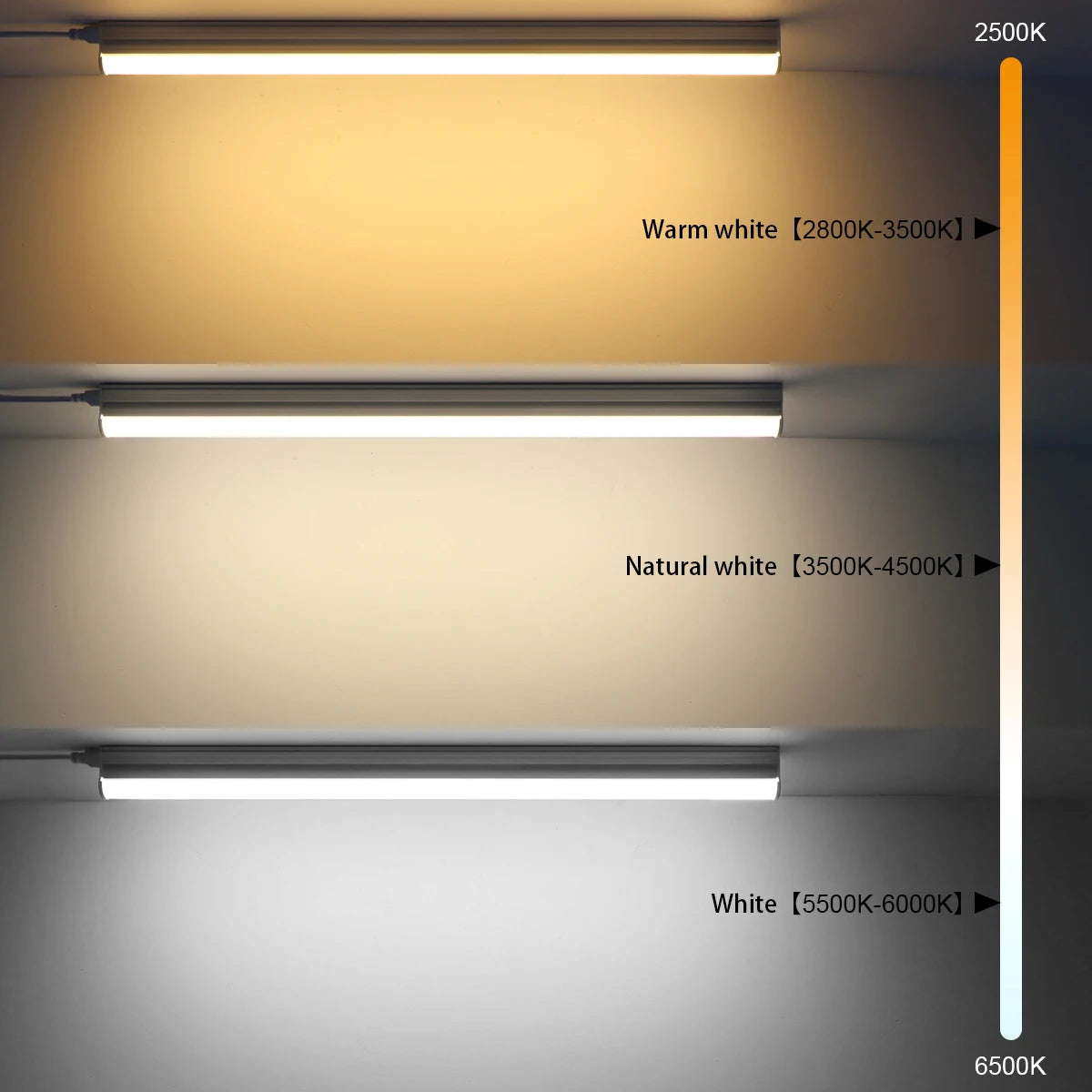 Hospital Garage Lighting Super Bright LED light tube T5 (85-265V /T8 (Only 220V) -1 Lamp Bulb with Screws Ceiling Mounted.
