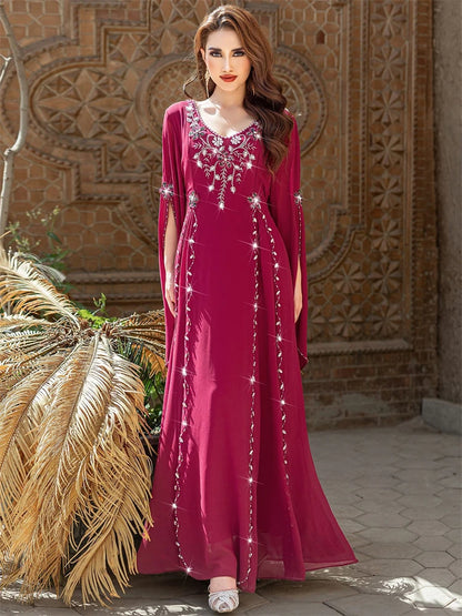 Ramadan Eid Red Abaya Damen Dubai Arab Islam Prayer Clothes Muslim African Dresses For Women Kebaya Kaftan Robe Musulmane Femme.