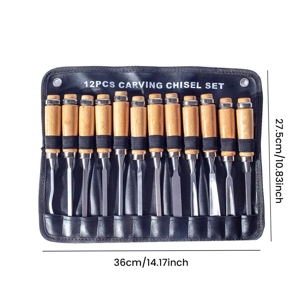 Motorsi 12PCs Holz Carving Meißel Holz Hand Werkzeug Set Carving Messer Set Holz Carving Bau Zimmerei Werkzeuge